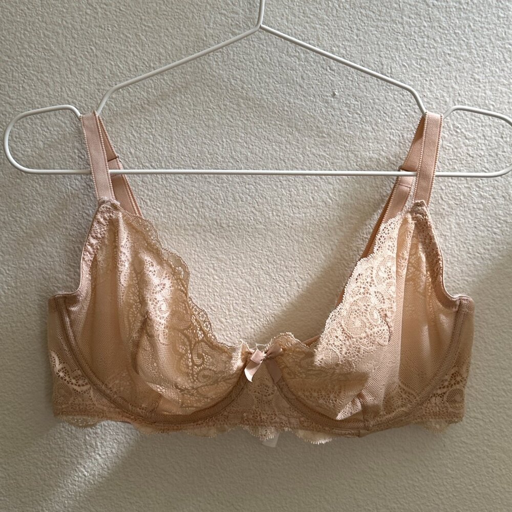 Nude Stretch Lace Bra, 38D